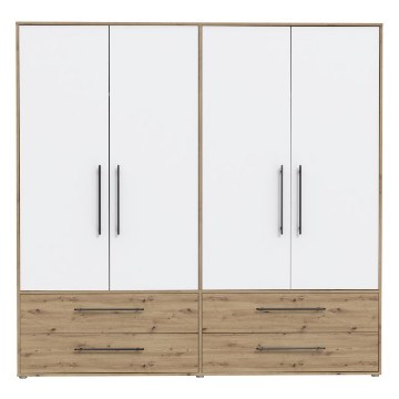 Forte Шафа 210 см із шухлядами, дуб Artisan/білий, MKSS845-C830 - Home Club