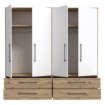 Forte Шафа 210 см із шухлядами, дуб Artisan/білий, MKSS845-C830 - Home Club, зображення 3