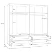 Forte Шафа 210 см із шухлядами, дуб Artisan/білий, MKSS845-C830 - Home Club, зображення 7