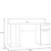 Forte Білий письмовий стіл 140x65 см з Rgb-підсвічуванням та надставкою для монітора Ayo, TZRB219B3-Z12M - Home Club, зображення 8
