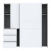 Forte Розсувна шафа 170 см із шухлядами Winn 2, білий/бетон, W2QS823E71-C594 - Home Club, зображення 2