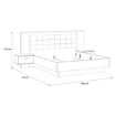 Forte Кровать с тумбочками 180x200 см Modern Way Дуб Клепковый/Белый, MRWL2182-C811 - Home Club, изображение 6