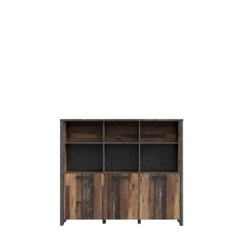 Forte Низька широка шафа Clif Old – Wood Vintage/Бетон, CLFR331-C546 - Home Club
