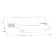 Forte Ліжко з ящиком для речей та тумбочками 180x200 см Nektarius Secret Grey, NKRL2182-M759 - Home Club, зображення 9