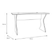 Forte Білий письмовий стіл 140x65 см, UTPB202-Z12M - Home Club, зображення 5