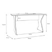 Forte Білий письмовий стіл 140x65 см, UTPB202-Z12M - Home Club, зображення 6