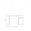 Forte Письменный стол 120x60 см с тумбой Surfinio, серый/дуб «Катания», SFNB211-M378 - Home Club, изображение 4