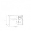 Forte Письменный стол 120x60 см с тумбой Surfinio, серый/дуб «Катания», SFNB211-M378 - Home Club, изображение 5