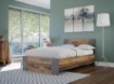 Forte Односпальне ліжко 120x200 см Clif Old – Wood Vintage/Бетон, CLFL1121-C546 - Home Club