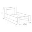 Forte Односпальне ліжко 120x200 см Clif Old – Wood Vintage/Бетон, CLFL1121-C546 - Home Club, зображення 5