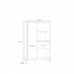 Forte Напівокритий стелаж 95 см Oriental Tree Дуб Bartex/Чорний, HUDR422R-M524 - Home Club, зображення 4