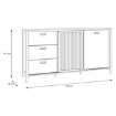 Forte Комод з ламелями Jytana, JTNK233R-D129 - Home Club, зображення 8