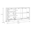 Forte Комод з ламелями Jytana, JTNK233R-D129 - Home Club, зображення 9