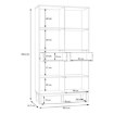 Forte Вітрина 100 см із шухлядами Penkridge Secret Grey/Дуб благородний, PKDV721-M848 - Home Club, зображення 10