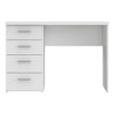 Forte Білий письмовий стіл 110x60 см з 4 шухлядами, MT935-Z12M - Home Club, зображення 2
