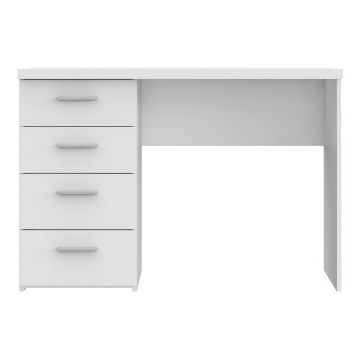 Forte Білий письмовий стіл 110x60 см з 4 шухлядами, MT935-Z12M - Home Club