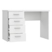 Forte Білий письмовий стіл 110x60 см з 4 шухлядами, MT935-Z12M - Home Club, зображення 4