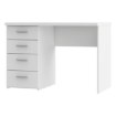 Forte Білий письмовий стіл 110x60 см з 4 шухлядами, MT935-Z12M - Home Club, зображення 5