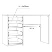Forte Білий письмовий стіл 110x60 см з 4 шухлядами, MT935-Z12M - Home Club, зображення 7