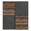 Forte Розсувна шафа 170 см Dederik Old – Wood Vintage/Бетон, W3NS822X1-C754 - Home Club, зображення 2