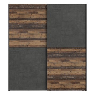 Forte Розсувна шафа 170 см Dederik Old – Wood Vintage/Бетон, W3NS822X1-C754 - Home Club