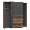 Forte Розсувна шафа 170 см Dederik Old – Wood Vintage/Бетон, W3NS822X1-C754 - Home Club, зображення 5