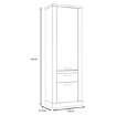 Forte Шкаф шириной 70 см с ящиком Duro, белая сосна/античный дуб, DURS812-T75 - Home Club, изображение 6