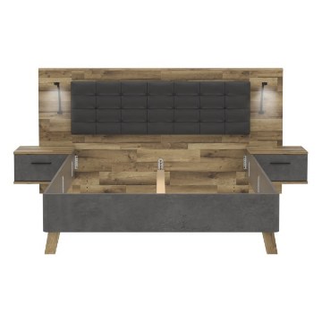 Forte Каркас ліжка + тумбочки, RCQL1164B-C692 - Home Club