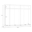 Forte Розсувна шафа 270 см Nektarius Secret Grey, SSQS12411-U58 - Home Club, зображення 9