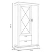 Forte Вітрина 110 см із шухлядами Kashmir, біла сосна, KSMV723L-D43 - Home Club, зображення 6