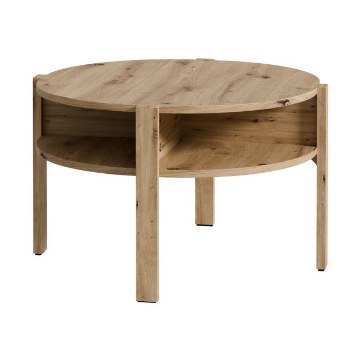 Forte Круглий журнальний столик 75x75 см Tobago, дуб Artisan, CFTT5024-D78 - Home Club