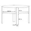 Forte Круглий журнальний столик 75x75 см Tobago, дуб Artisan, CFTT5024-D78 - Home Club, зображення 4