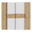Forte Шкаф с раздвижными дверцами 200 см Narago, дуб Artisan/белый, KLTS62322-C830 - Home Club, изображение 2