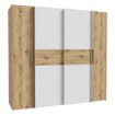 Forte Шкаф с раздвижными дверцами 200 см Narago, дуб Artisan/белый, KLTS62322-C830 - Home Club, изображение 4