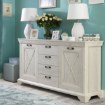 Forte Велика комода з 4 шухлядами та 2 шафками Kashmir, біла сосна, KSMK26-D43 - Home Club