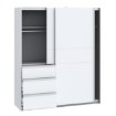 Forte Шкаф-купе 170 см с ящиками Winn 2, белый, W2QS823E71-120 - Home Club, изображение 5