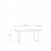 Forte Стіл у стилі лофт 160x90 см Hayato, TBLT442-M337 - Home Club, зображення 3