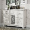 Forte Низька вітрина висотою 180 см із шухлядами Kashmir, біла сосна, KSMV331-D43 - Home Club