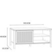 Forte Журнальний столик з ламелями 105x65 см Jytana Дуб Mauvella/Чорний, CFTT5161-M635 - Home Club, зображення 6