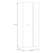 Forte Шкаф 70 см Net306 Дуб Artisan/Черный, MS264-M712 - Home Club, изображение 6