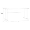 Forte Білий письмовий стіл 145x70 см, T2KT22-120 - Home Club, зображення 4