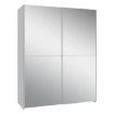 Forte Розсувна шафа з дзеркалом 150 см Schach&amp;matt, біла, SHMS72235-120 - Home Club, зображення 4