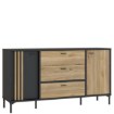 Forte Комода з ламелями 160 см Joakimis Дуб Mauvella/Чорний, JMXK231-M637 - Home Club, зображення 2