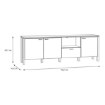 Forte Тумба під телевізор 190 см Saitama Дуб Mauvella/Secret Grey, SQMT241-M826 - Home Club, зображення 6