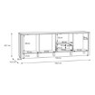 Forte Тумба під телевізор 190 см Saitama Дуб Mauvella/Secret Grey, SQMT241-M826 - Home Club, зображення 7