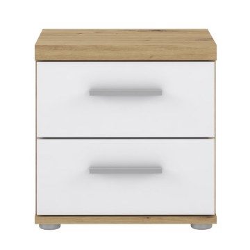 Forte Приліжкова тумба 40 см з шухлядами Winnie, дуб Artisan/білий, WNK08-C804 - Home Club