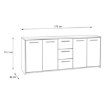 Forte Біла комода 180 см Pilvi, FINPILVI01-120 - Home Club, зображення 7