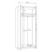Forte Шафа 100 см Cadixo, дуб Artisan, CDXS82-D78 - Home Club, зображення 7