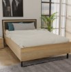 Forte Односпальне ліжко 120x200 см Oriental Tree Дуб Bartex/Чорний, HUDL1122-M525 - Home Club