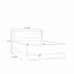 Forte Односпальне ліжко 120x200 см Oriental Tree Дуб Bartex/Чорний, HUDL1122-M525 - Home Club, зображення 3